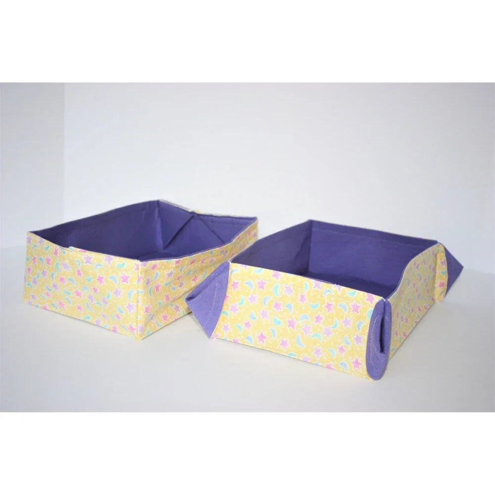 Pair of Cloth Boxes or Trays